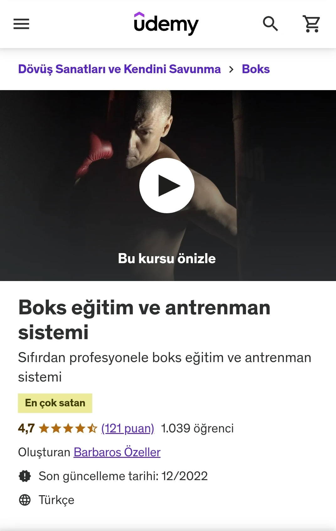 online boks eğitimi